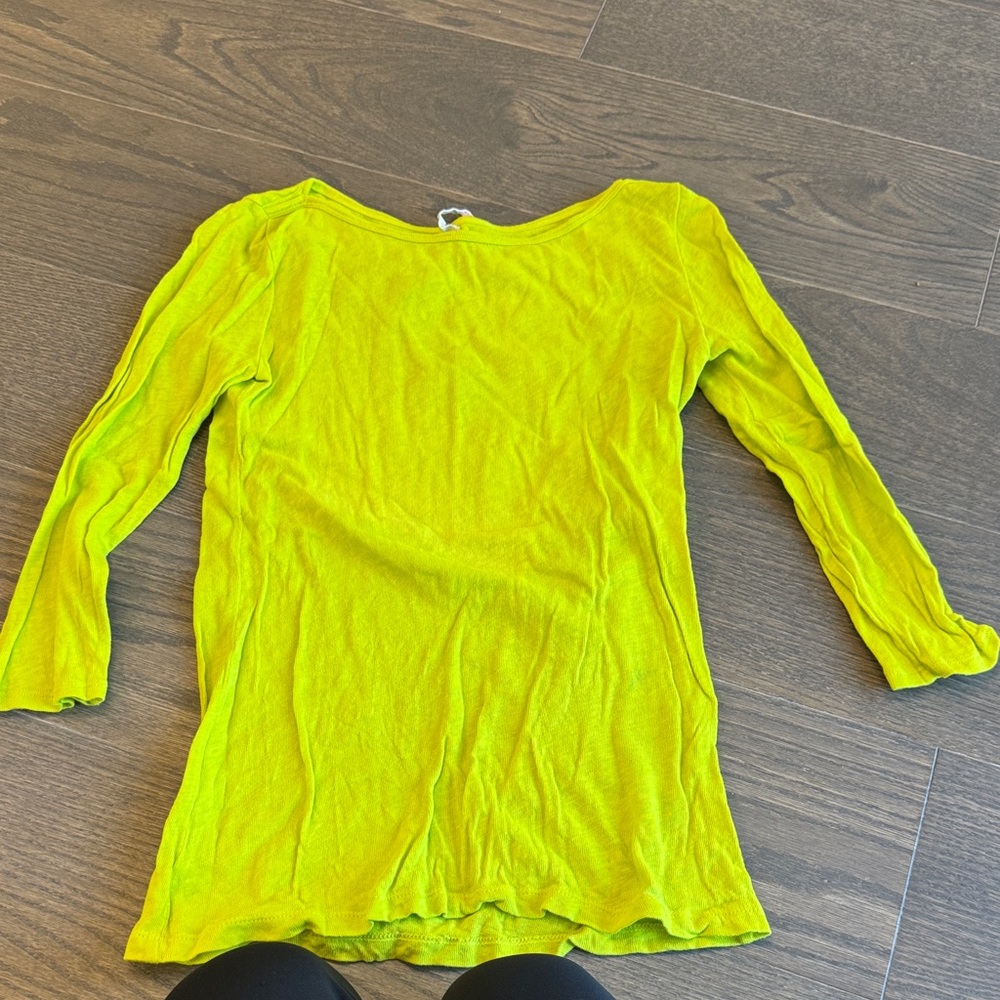 LOFT Lime Green Long Sleeve Top